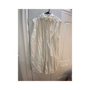 Linen H&M midi sleeveless shirt dress XXL